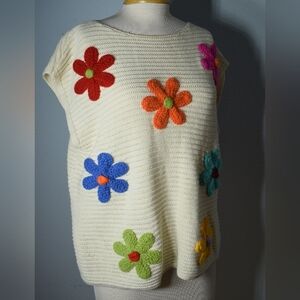 BiBi Crochet Flower Power Top